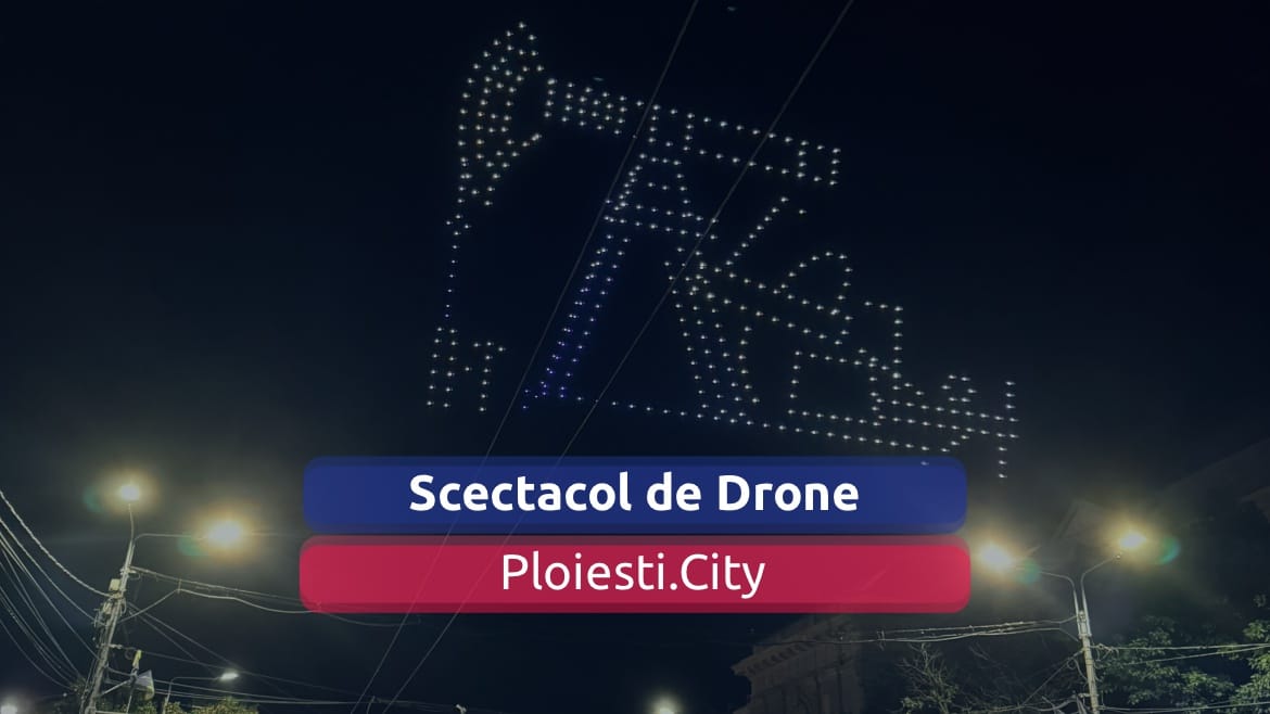 Spectacol cu drone: „Republica Oamenilor Liberi” a luminat cerul nopții